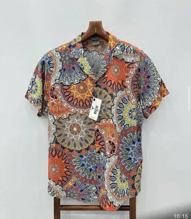 Camasa barbati PREMIUM , maneca scusta, cu imprimeu 11892